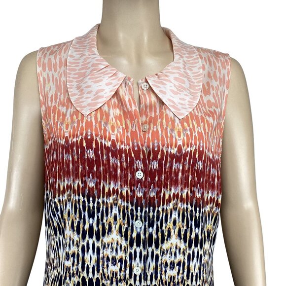 Cabi Love‎ Top Size Medium Sleeveless Blouse Peter Pan Collar - Picture 6 of 7